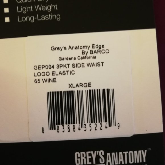 Grey's Anatomy Scrub Pants GEP004-65 Wine - Picture 8 of 13